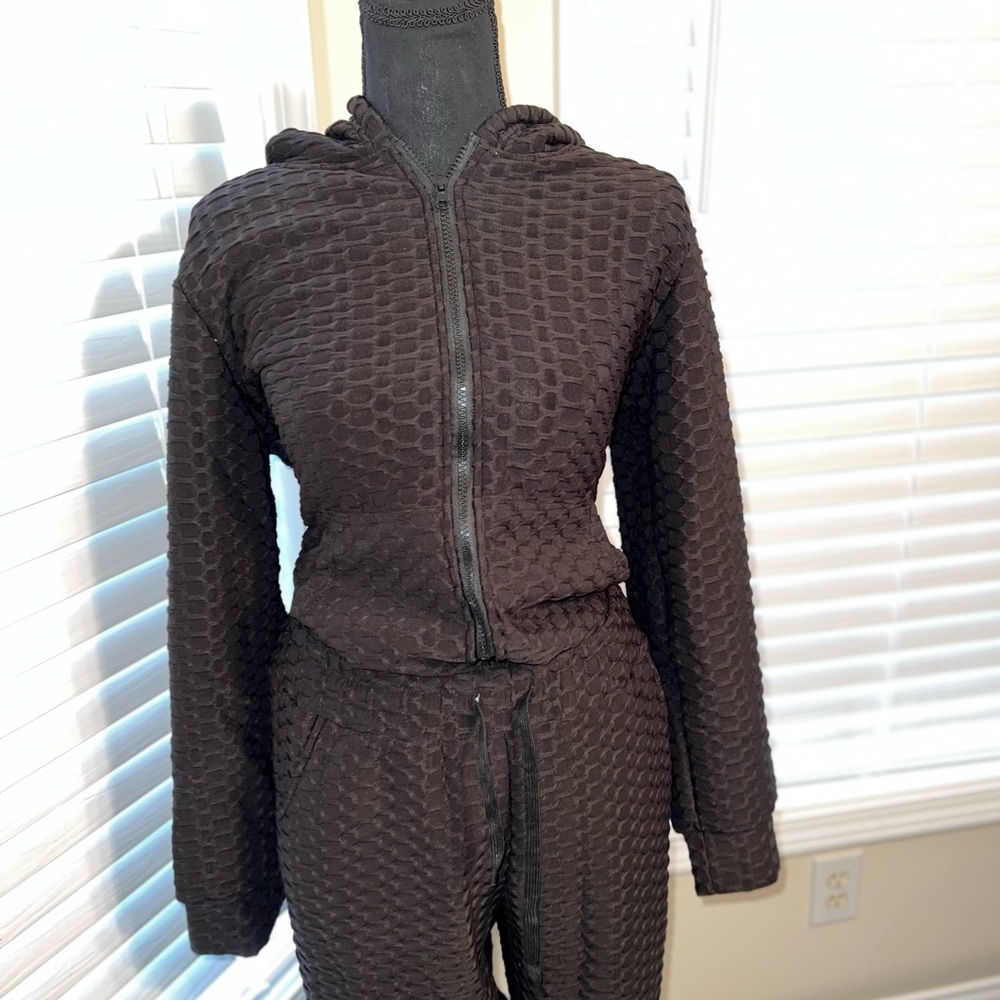 Black Sherpa Lined Jogging Set